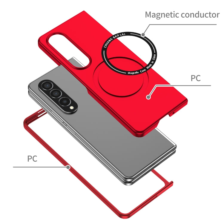 For Samsung Galaxy Z Fold4 Magsafe Magnetic Folding PC Phone Case(Red) - Galaxy Z Fold4 5G Cases by PMC Jewellery | Online Shopping South Africa | PMC Jewellery