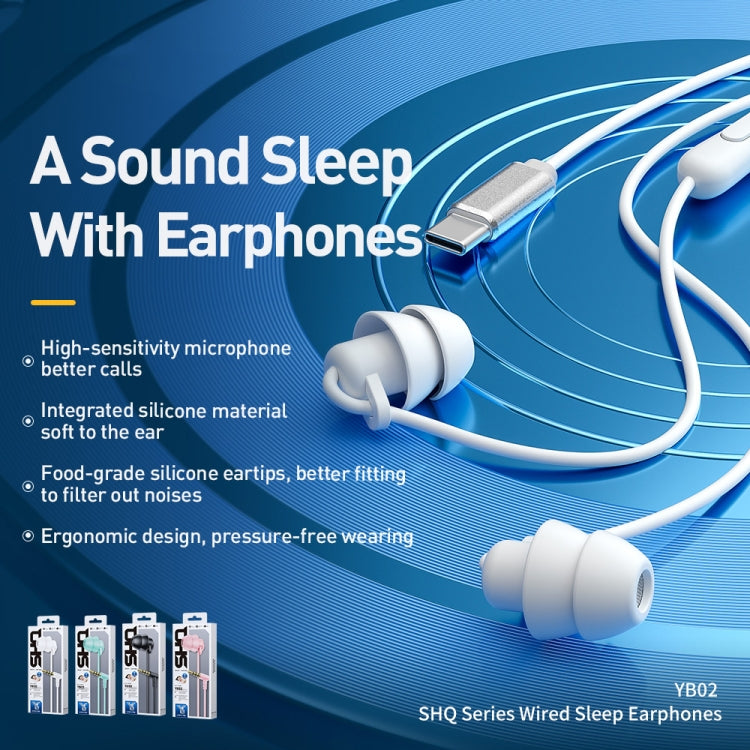 WEKOME YB02 SHQ Series In-Ear Sleep Wired Earphone, Plug Type:8 Pin(White) - In Ear Wired Earphone by WK | Online Shopping South Africa | PMC Jewellery