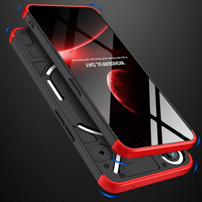 For Nothing Phone 1 GKK Three Stage Splicing Full Coverage PC Phone Case(Black Red) - More Brand by GKK | Online Shopping South Africa | PMC Jewellery