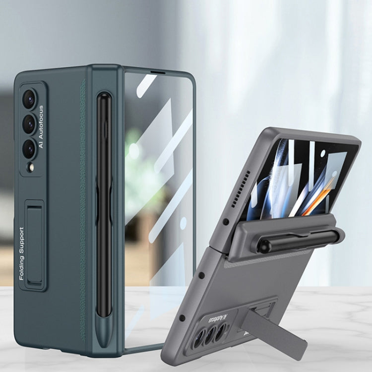 For Samsung Galaxy Z Fold4 GKK Magnetic Hinge Flip Phone Case with Holder & Pen Slot(Black) - Galaxy Z Fold4 5G Cases by GKK | Online Shopping South Africa | PMC Jewellery