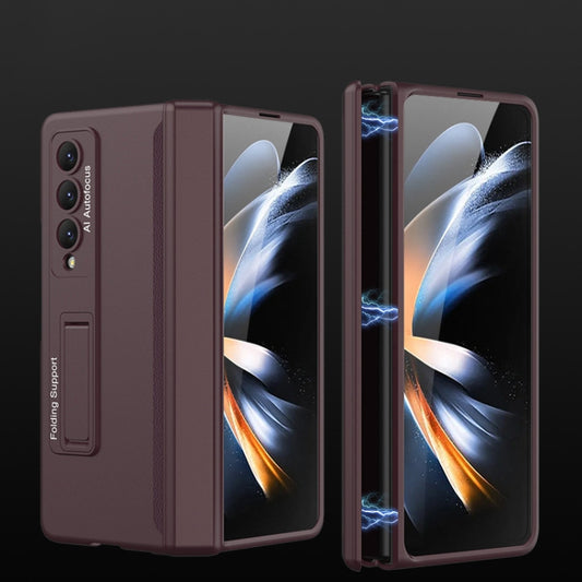 For Samsung Galaxy Z Fold4 GKK Magnetic Hinged Folding Full Phone Case(Wine Red) - Galaxy Z Fold4 5G Cases by GKK | Online Shopping South Africa | PMC Jewellery