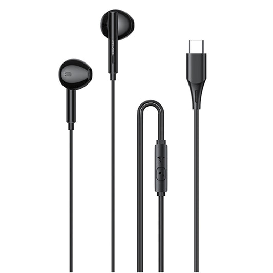 awei PC-1T 1.2m Mini Stereo Semi In-ear Earphones(Black) - Type-C Earphone by awei | Online Shopping South Africa | PMC Jewellery
