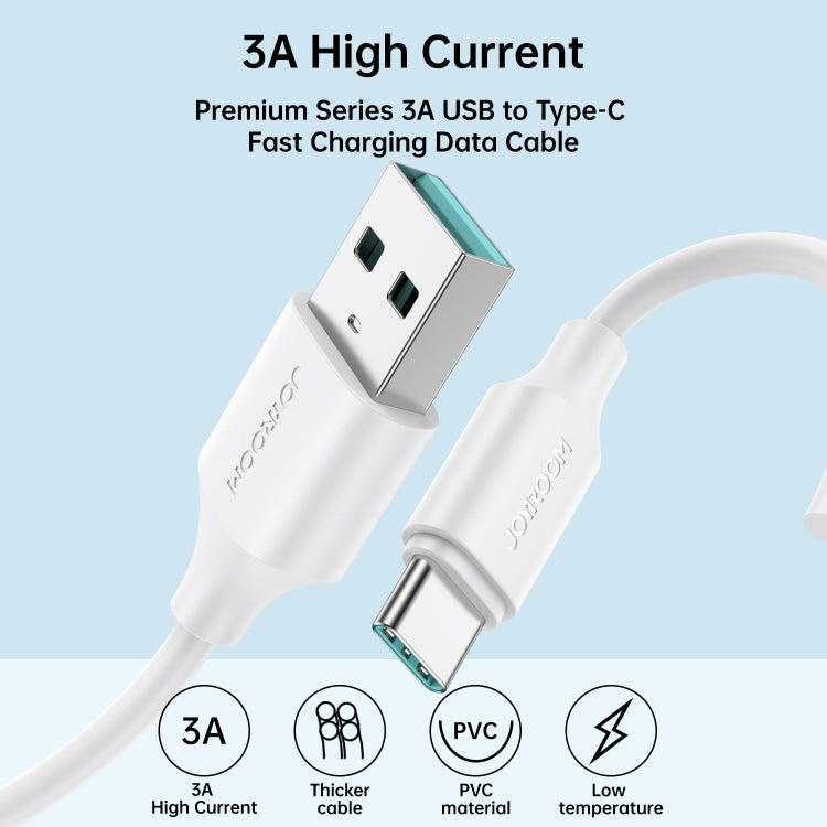 JOYROOM S-UC027A9 3A USB to USB-C/Type-C Fast Charging Data Cable, Length:0.25m(Black) - USB-C & Type-C Cable by JOYROOM | Online Shopping South Africa | PMC Jewellery