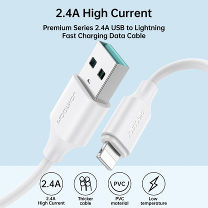 JOYROOM S-UL012A9 2.4A USB to 8 Pin Fast Charging Data Cable, Length:1m(White) - Normal Style Cable by JOYROOM | Online Shopping South Africa | PMC Jewellery