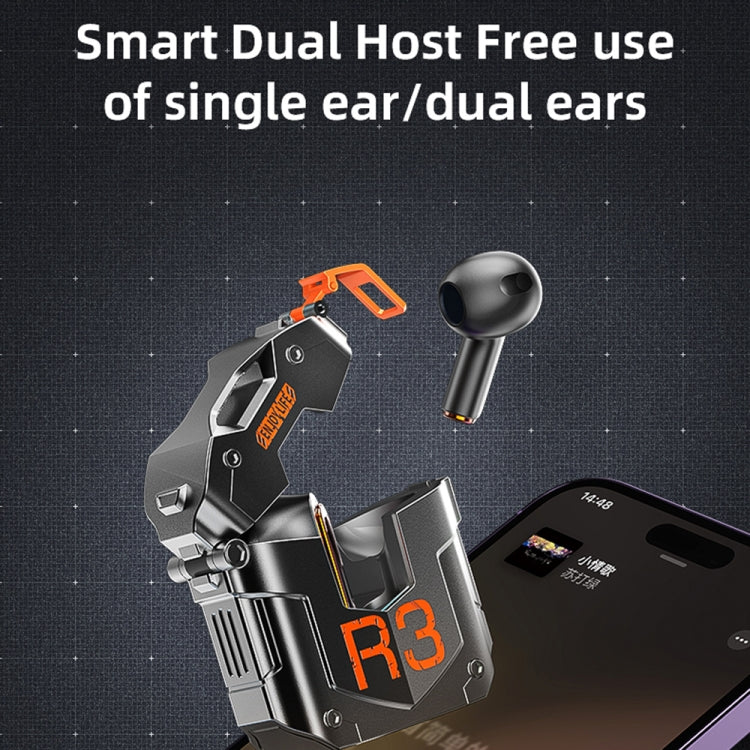 ROCK R3 Steampunk Mecha Wireless Bluetooth Earphone(Winter Blue) - Bluetooth Earphone by ROCK | Online Shopping South Africa | PMC Jewellery