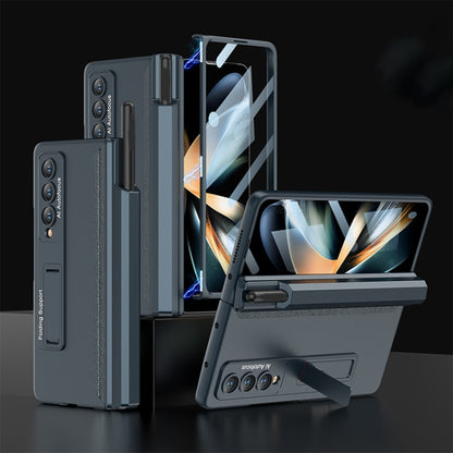 For Samsung Galaxy Z Fold4 GKK Integrated Magnetic Full Coverage Phone Case with Pen Drawer(Green) - Galaxy Z Fold4 5G Cases by GKK | Online Shopping South Africa | PMC Jewellery