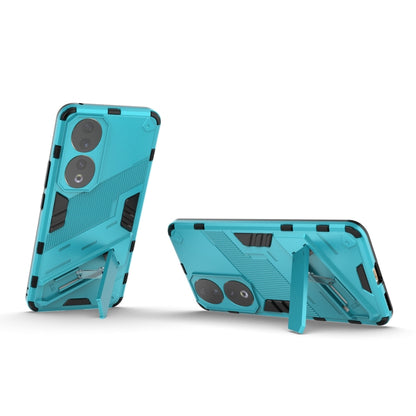 For Honor 90 Punk Armor PC + TPU Phone Case with Holder(Blue) - Honor Cases by PMC Jewellery | Online Shopping South Africa | PMC Jewellery