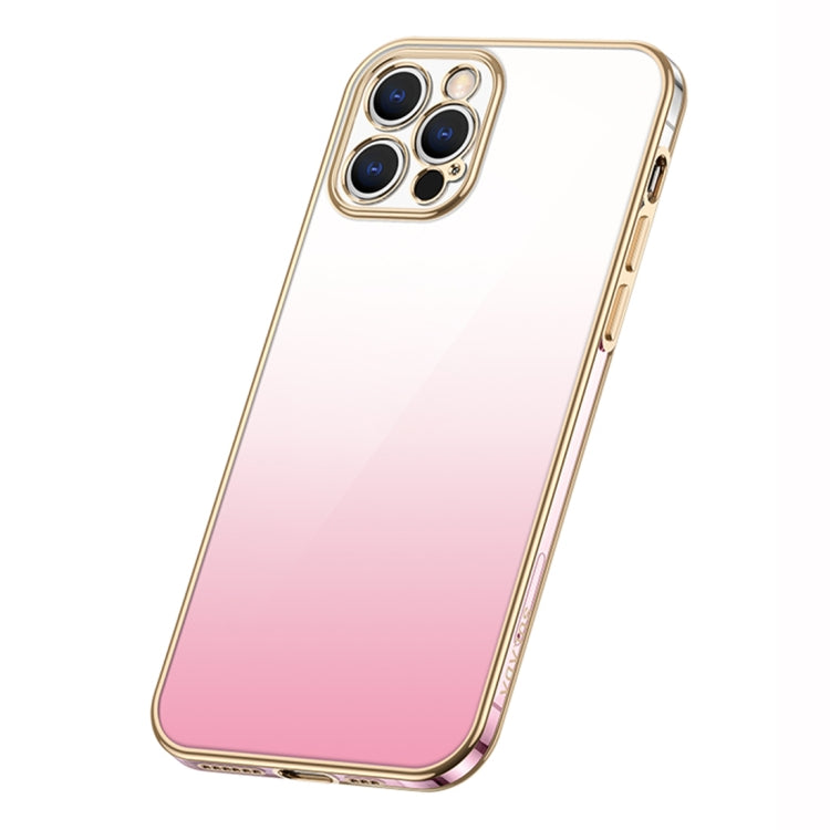 For iPhone 14 Pro SULADA Iridescence Series Plating Transparent Gradient Phone Case(Pink) - iPhone 14 Pro Cases by SULADA | Online Shopping South Africa | PMC Jewellery