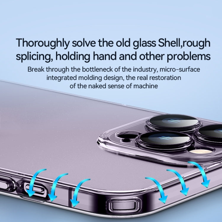 For iPhone 14 Pro SULADA Crystal Steel Series TPU Transparent Phone Case(Blue) - iPhone 14 Pro Cases by SULADA | Online Shopping South Africa | PMC Jewellery