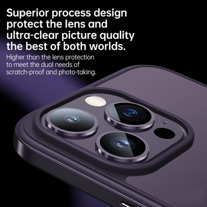 For iPhone 14 Pro SULADA Metal Frame + Nano Glass + TPU Phone Case(Dark Blue) - iPhone 14 Pro Cases by SULADA | Online Shopping South Africa | PMC Jewellery