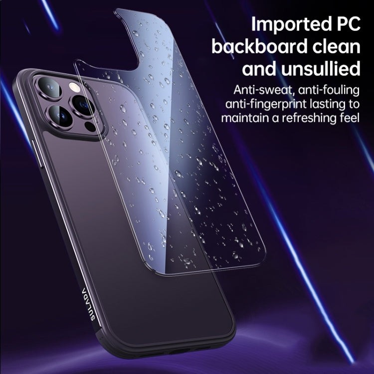 For iPhone 14 Pro SULADA Metal Frame + Nano Glass + TPU Phone Case(Black) - iPhone 14 Pro Cases by SULADA | Online Shopping South Africa | PMC Jewellery