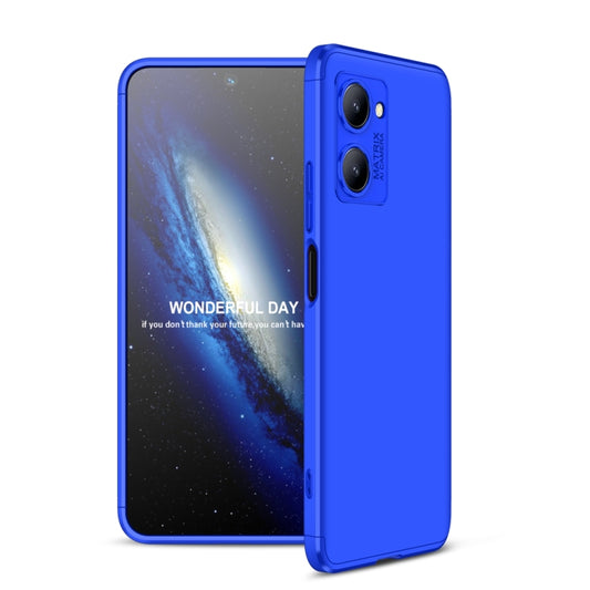 For Realme C33 GKK Three Stage Splicing Full Coverage PC Phone Case(Blue) - Realme Cases by GKK | Online Shopping South Africa | PMC Jewellery