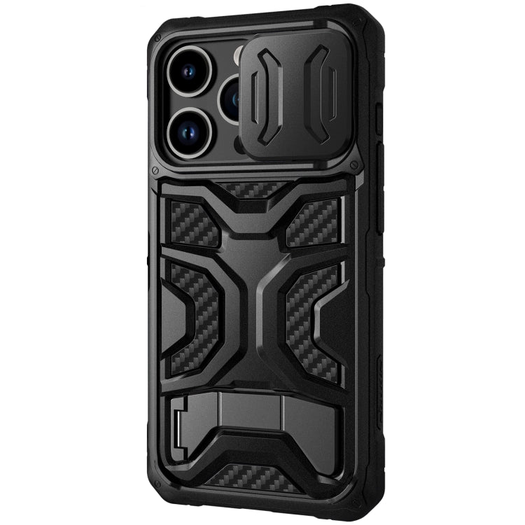 For iPhone 14 Pro NILLKIN Sliding Camera Cover Design TPU + PC Magnetic Phone Case(Black) - iPhone 14 Pro Cases by NILLKIN | Online Shopping South Africa | PMC Jewellery