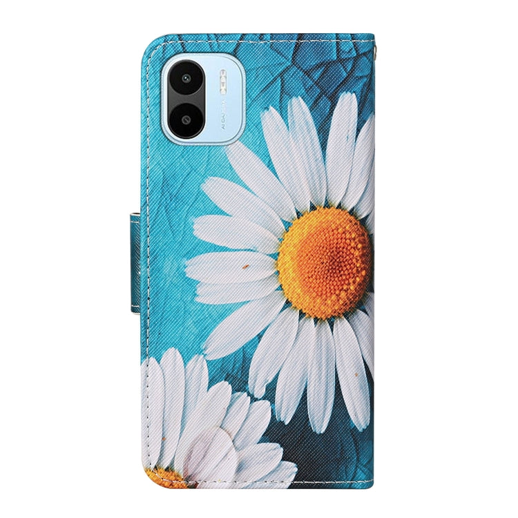 For Xiaomi Redmi A1 Colored Drawing Pattern Leather Phone Case(Chrysanthemum) - Xiaomi Cases by PMC Jewellery | Online Shopping South Africa | PMC Jewellery