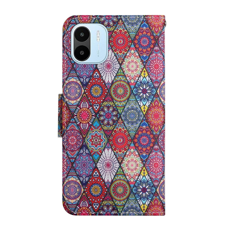 For Xiaomi Redmi A1 Colored Drawing Pattern Leather Phone Case(Diamond Kaleidoscope) - Xiaomi Cases by PMC Jewellery | Online Shopping South Africa | PMC Jewellery