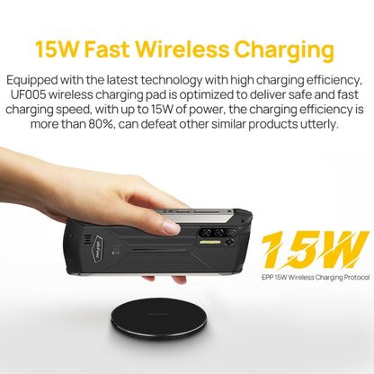 Ulefone UF005 15W Round Fast Charging Qi Wireless Charger(Black) - Wireless Charger by Ulefone | Online Shopping South Africa | PMC Jewellery