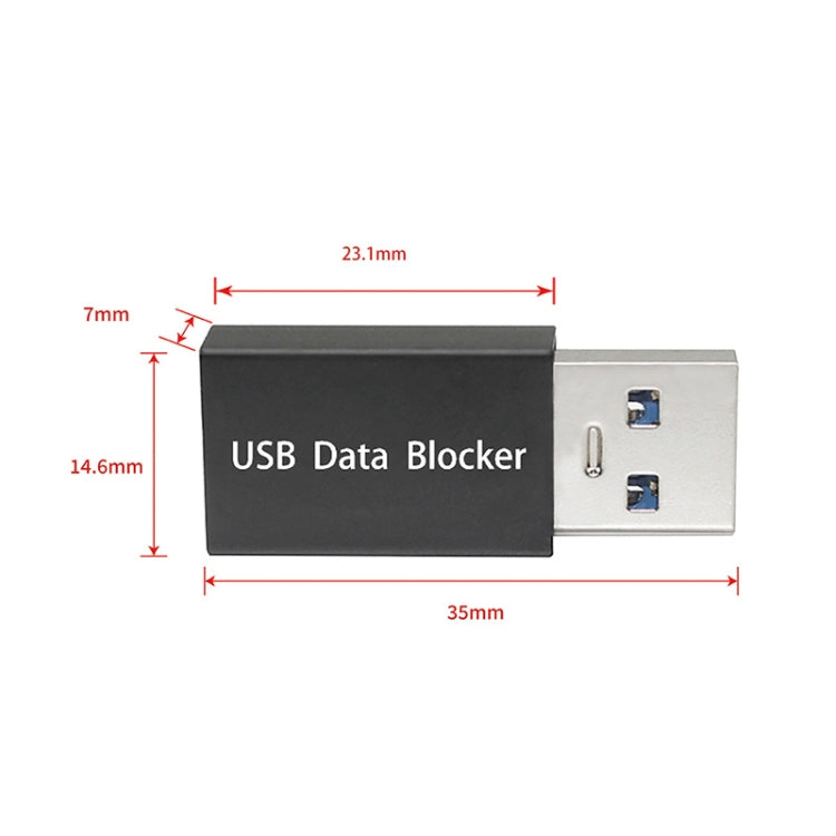 GEM02 USB Data Blocker Charging Connector(Blue) - Converter & Adapter by PMC Jewellery | Online Shopping South Africa | PMC Jewellery