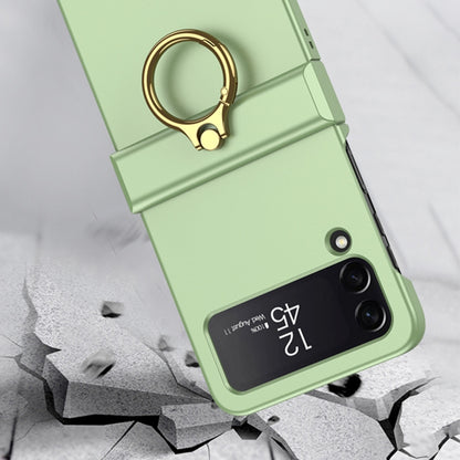 For Samsung Galaxy Z Flip4 GKK Ultrathin Hinge Full Coverage Phone Case with Ring Holder(Green) - Galaxy Z Flip4 5G Cases by GKK | Online Shopping South Africa | PMC Jewellery