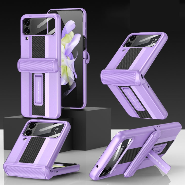 For Samsung Galaxy Z Flip4 GKK Magnetic Fold Shockproof Protective Phone Case(Purple) - Galaxy Z Flip4 5G Cases by GKK | Online Shopping South Africa | PMC Jewellery