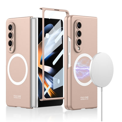 For Samsung Galaxy Z Fold4 GKK MagSafe Ultrathin Integrated Shockproof Protective Phone Case(Rose Gold) - Galaxy Z Fold4 5G Cases by GKK | Online Shopping South Africa | PMC Jewellery