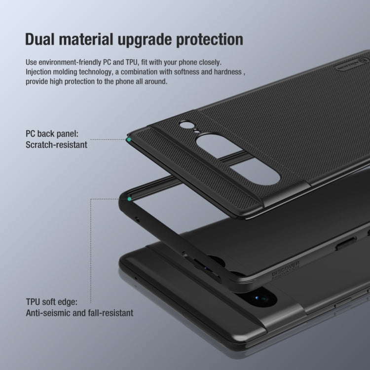 For Google Pixel 7 Pro 5G NILLKIN Super Frosted Shield Pro PC + TPU Phone Case(Black) - Google Cases by NILLKIN | Online Shopping South Africa | PMC Jewellery