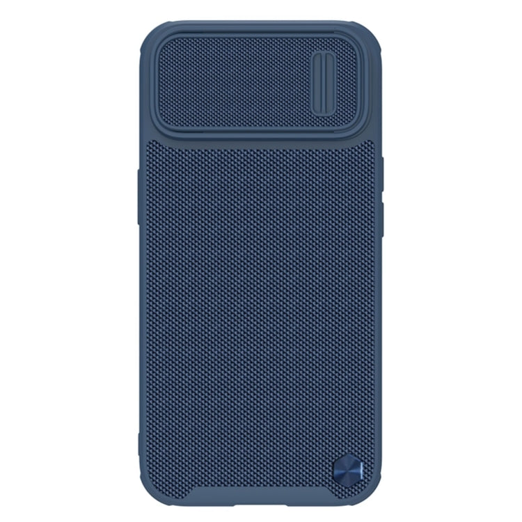 For iPhone 14 NILLKIN Texture MagSafe Camshield PC + TPU Phone Case(Blue) - iPhone 14 Cases by NILLKIN | Online Shopping South Africa | PMC Jewellery