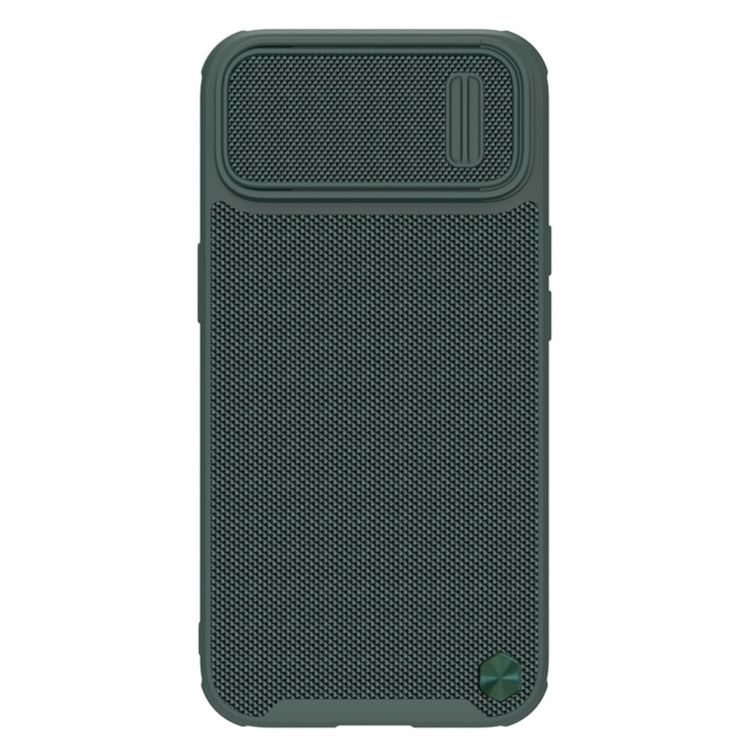 For iPhone 14 Plus NILLKIN Texture MagSafe Camshield PC + TPU Phone Case(Green) - iPhone 14 Plus Cases by NILLKIN | Online Shopping South Africa | PMC Jewellery