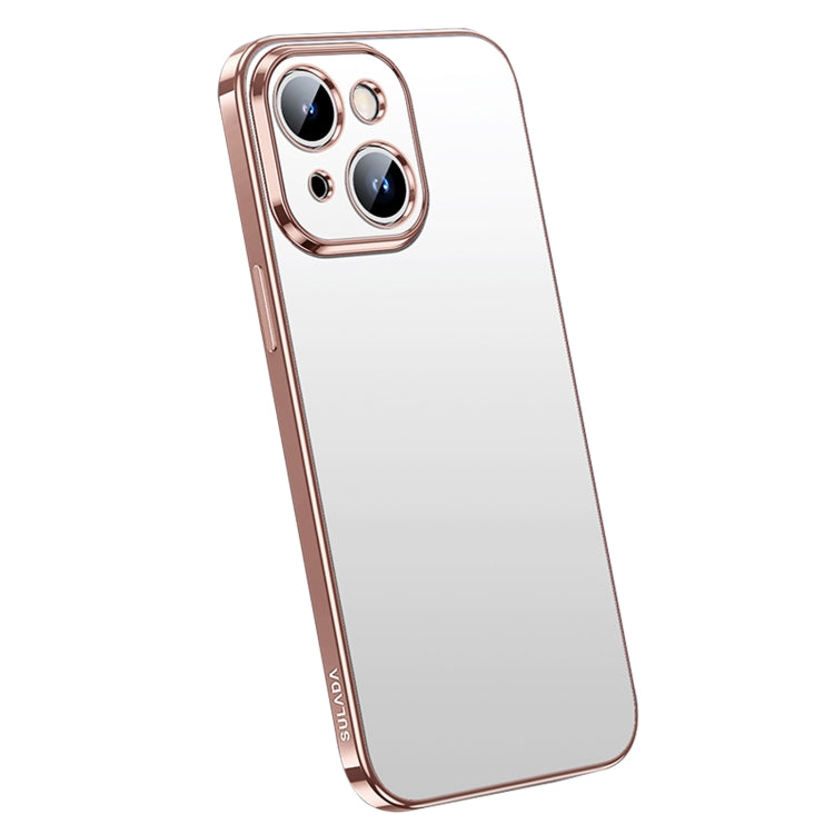 For iPhone 14 Plus SULADA Electroplating Frosted All-inclusive TPU Phone Case(Pink) - iPhone 14 Plus Cases by SULADA | Online Shopping South Africa | PMC Jewellery