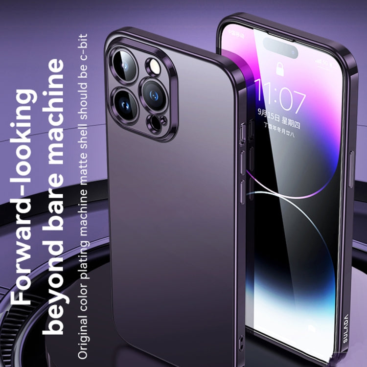 For iPhone 14 Plus SULADA Electroplating Frosted All-inclusive TPU Phone Case(Purple) - iPhone 14 Plus Cases by SULADA | Online Shopping South Africa | PMC Jewellery