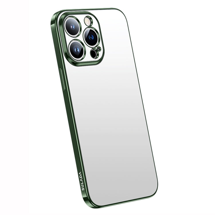 For iPhone 14 Pro SULADA Electroplating Frosted All-inclusive TPU Phone Case(Green) - iPhone 14 Pro Cases by SULADA | Online Shopping South Africa | PMC Jewellery