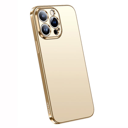 For iPhone 14 Pro Max SULADA Electroplating Frosted All-inclusive TPU Phone Case(Gold) - iPhone 14 Pro Max Cases by SULADA | Online Shopping South Africa | PMC Jewellery