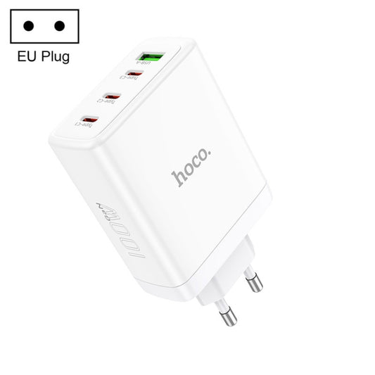 hoco N31 Leader PD 100W USB+Three USB-C/Type-C Interface Fast Charger, EU Plug(White) - USB Charger by hoco | Online Shopping South Africa | PMC Jewellery