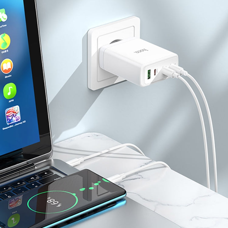 hoco N31 Leader PD 100W USB+Three USB-C/Type-C Interface Fast Charger Set, Specification:EU Plug(White) - USB Charger by hoco | Online Shopping South Africa | PMC Jewellery