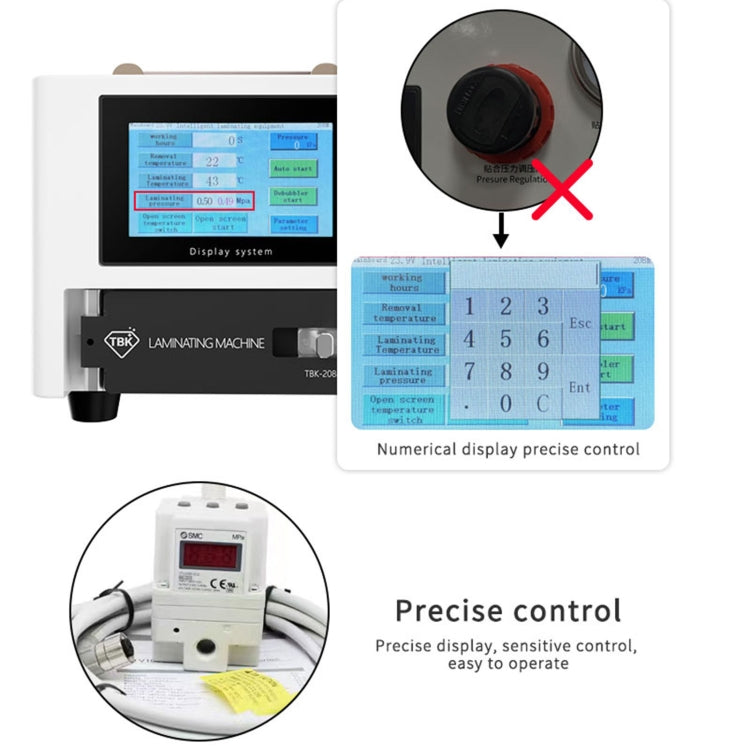 TBK 208M 3 in 1 Mini LCD Touch Screen Vacuum Laminating Bubble Remover Machine, Plug:AU Plug - Defoaming Equipment by TBK | Online Shopping South Africa | PMC Jewellery