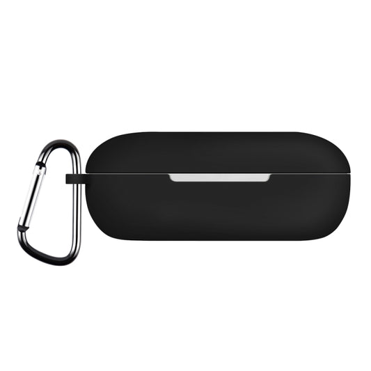 For Huawei FreeBuds SE Pure Color Bluetooth Earphone Silicone Case with Hook(Black) - Huawei Earphone Case by PMC Jewellery | Online Shopping South Africa | PMC Jewellery