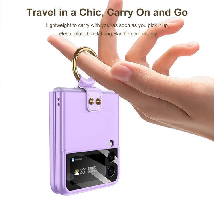 For Samsung Galaxy Z Flip3 5G GKK MagSafe Ultrathin Integrated Shockproof Phone Case with Ring Holder(Purple) - Galaxy Phone Cases by GKK | Online Shopping South Africa | PMC Jewellery