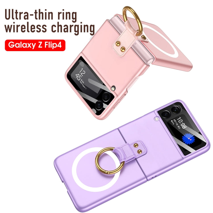 For Samsung Galaxy Z Flip4 GKK MagSafe Ultrathin Integrated Shockproof Phone Case with Ring Holder(Green) - Galaxy Z Flip4 5G Cases by GKK | Online Shopping South Africa | PMC Jewellery