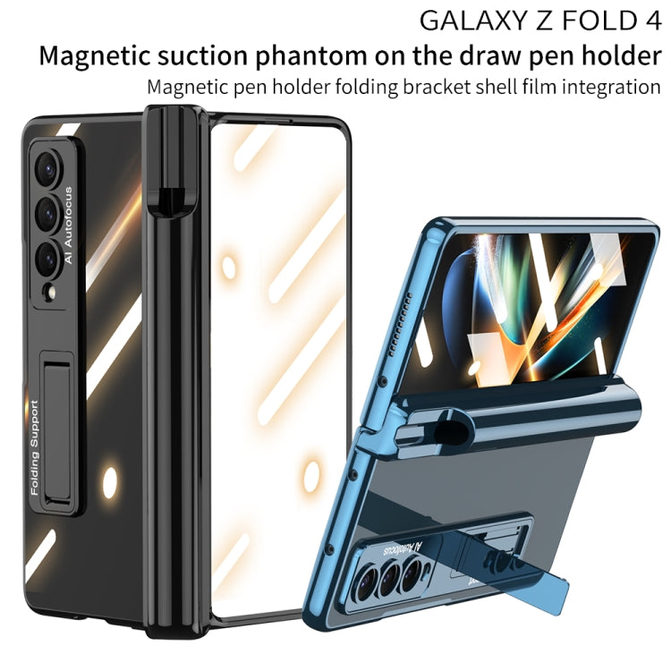 For Samsung Galaxy Z Fold4 GKK Magnetic Fold Hinge Shockproof Phone Case with Pen Slots(Black) - Galaxy Z Fold4 5G Cases by GKK | Online Shopping South Africa | PMC Jewellery