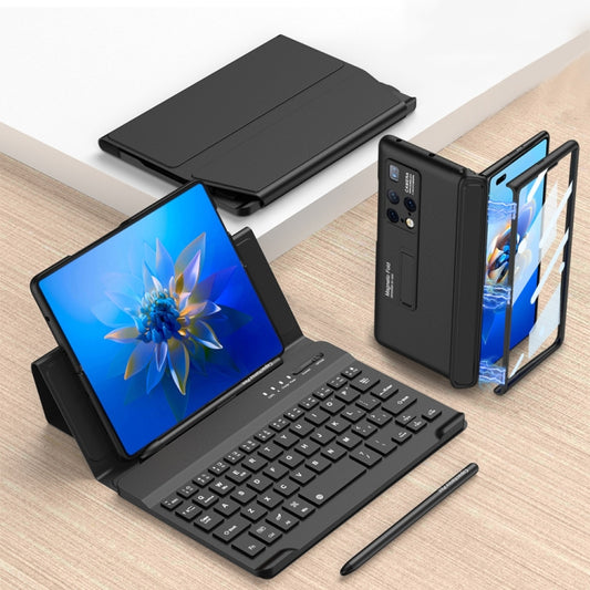 For Huawei Mate X2 GKK Magnetic Folding Bluetooth Keyboard Leather Case with Pen(Black) - Huawei Cases by GKK | Online Shopping South Africa | PMC Jewellery