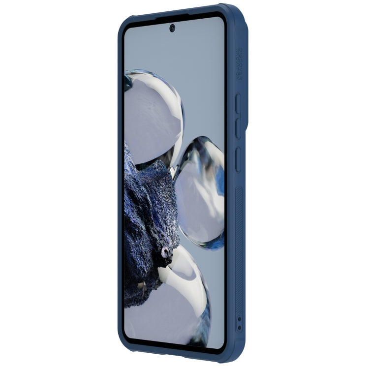 For Xiaomi 12T Pro NILLKIN 3D Textured Camshield PC + TPU Phone Case(Blue) - Xiaomi Cases by NILLKIN | Online Shopping South Africa | PMC Jewellery