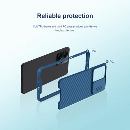 For Xiaomi Redmi Note 12 Pro 5G China NILLKIN CamShield Pro PC Phone Case(Blue) - Note 12 Pro Cases by NILLKIN | Online Shopping South Africa | PMC Jewellery