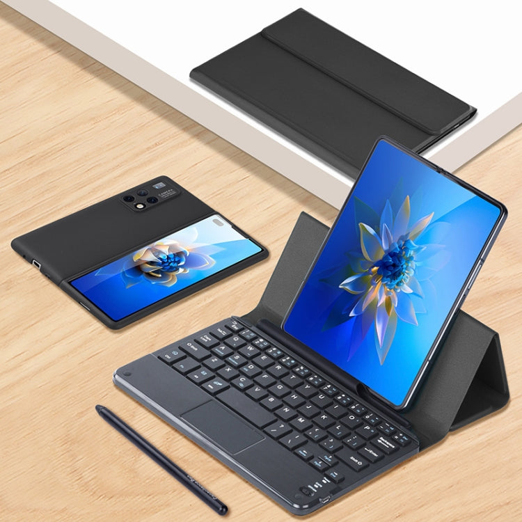 For Huawei Mate X2 GKK Magnetic Folding Bluetooth Keyboard Leather Case with Touchpad / Pen(Black) - Huawei Keyboard by GKK | Online Shopping South Africa | PMC Jewellery