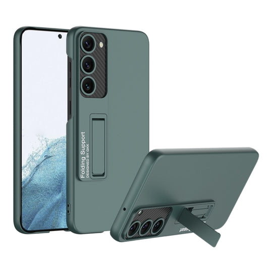 For Samsung Galaxy S23 5G GKK Ultra-thin Shockproof Phone Case with Holder(Forest Green) - Galaxy S23 5G Cases by GKK | Online Shopping South Africa | PMC Jewellery