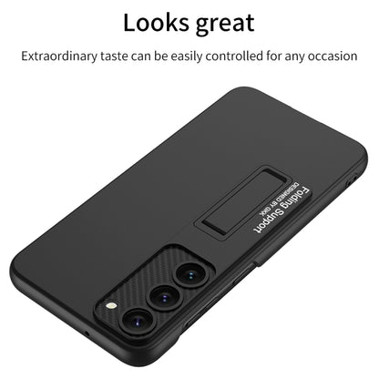 For Samsung Galaxy S23 5G GKK Ultra-thin Shockproof Phone Case with Holder(Black) - Galaxy S23 5G Cases by GKK | Online Shopping South Africa | PMC Jewellery