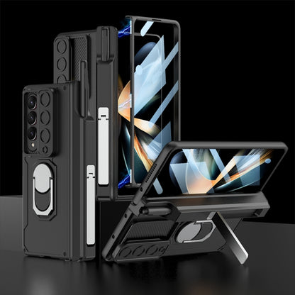 For Samsung Galaxy Z Fold4 GKK Integrated Magnetic Folding Phone Case with Pen Case(Black) - Galaxy Z Fold4 5G Cases by GKK | Online Shopping South Africa | PMC Jewellery