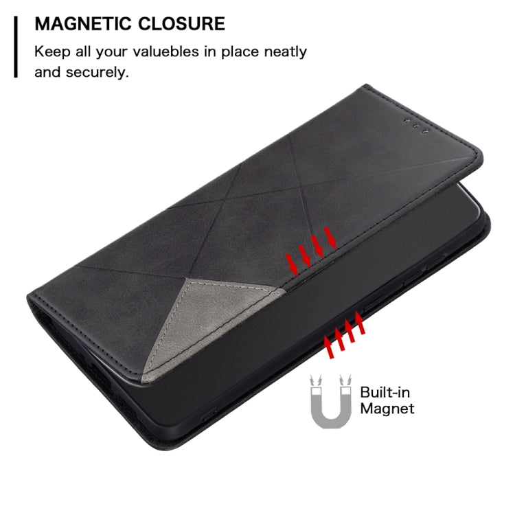 For Motorola Moto G73 5G Prismatic Invisible Magnetic Leather Phone Case(Black) - Motorola Cases by PMC Jewellery | Online Shopping South Africa | PMC Jewellery