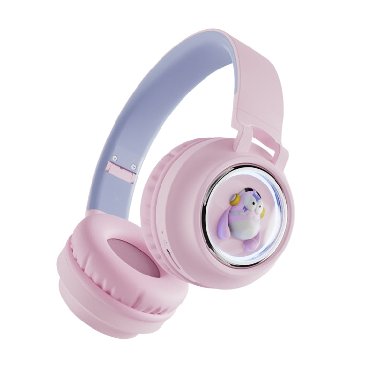 Q1 Headphones Monster Kids Over-Ear Bluetooth Earphones(Pink) - Headset & Headphone by PMC Jewellery | Online Shopping South Africa | PMC Jewellery