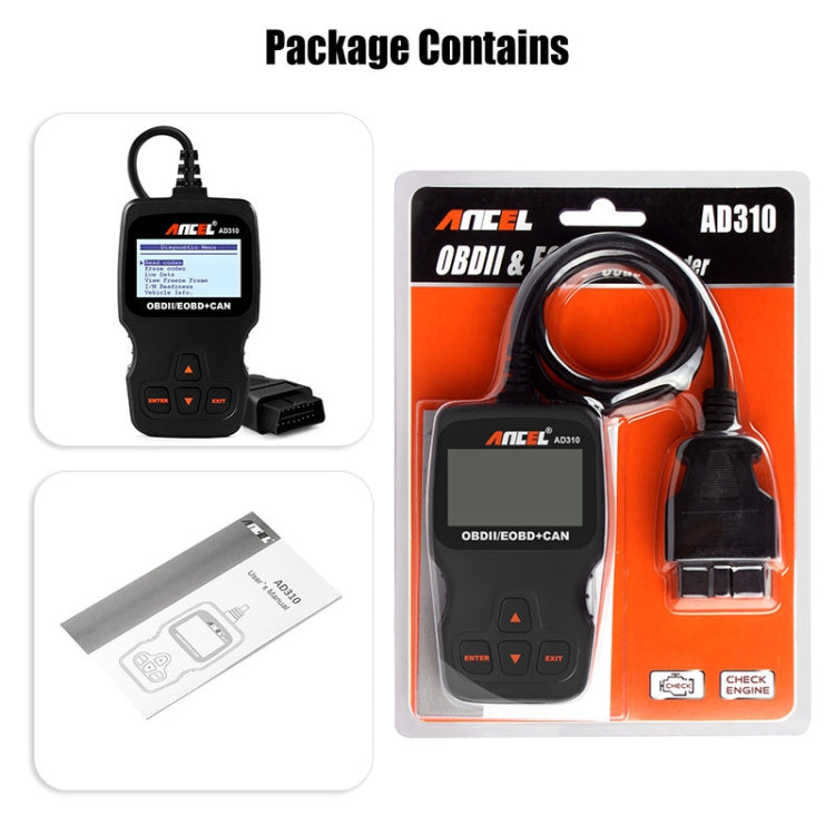 Ancel AD310 CAN OBD2 Car Engine Fault Diagnosis Tool - Code Readers & Scan Tools by PMC Jewellery | Online Shopping South Africa | PMC Jewellery