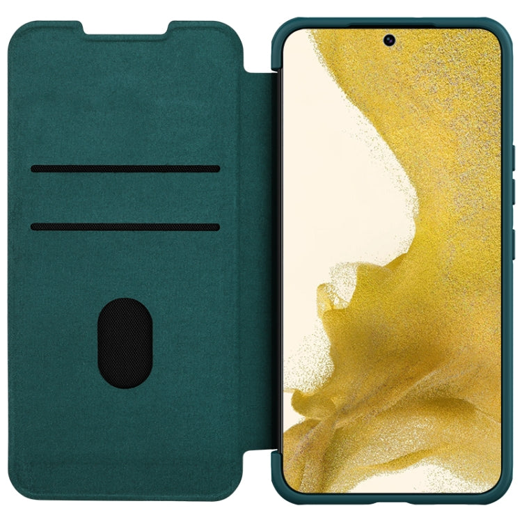 For Samsung Galaxy S23+ 5G NILLKIN QIN Series Pro Sliding Camera Cover Design Leather Phone Case(Green) - Galaxy S23+ 5G Cases by NILLKIN | Online Shopping South Africa | PMC Jewellery