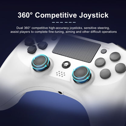 398 Bluetooth 5.0 Wireless Game Controller for PS4 / PC / Android(White) - Gamepads by PMC Jewellery | Online Shopping South Africa | PMC Jewellery